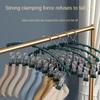 32 Clips Folding Clothes Dryer Hanger Windproof Socks Underwear Drying Rack Household Children Adults Storage Laundry Rack