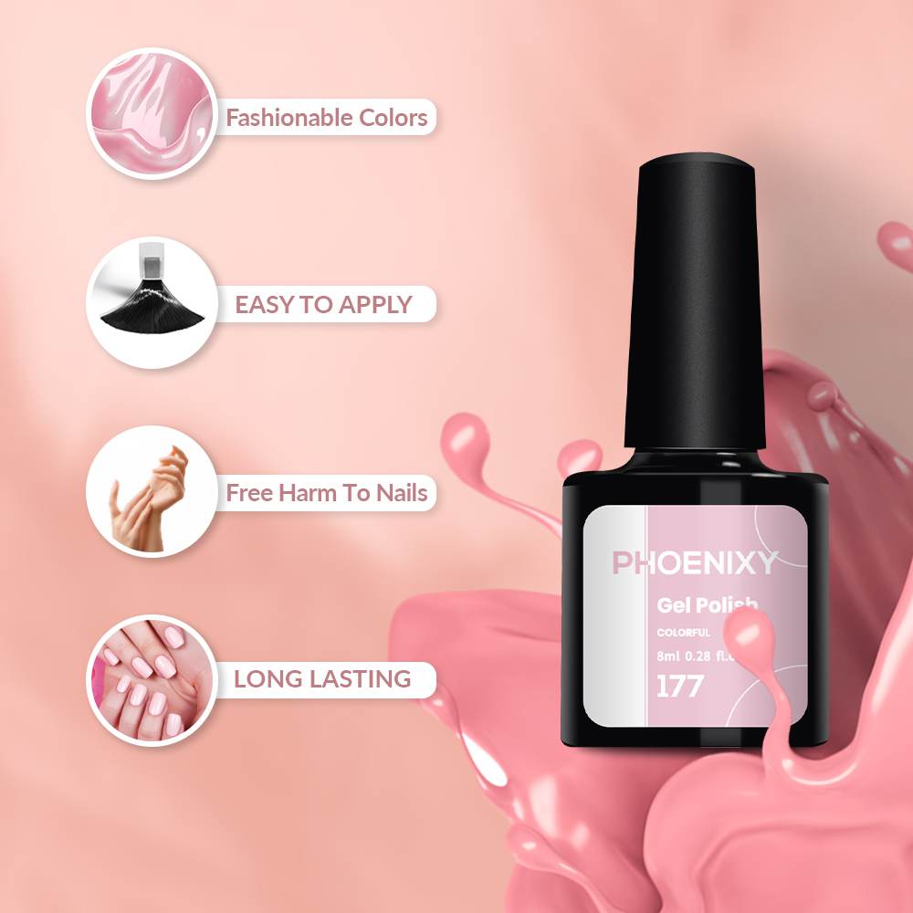 PHOENIXY Professional Nail Polish Gel Set Manicure Set with 36W Nail Lamp Full Set of Nail Tools for Nail Art Design