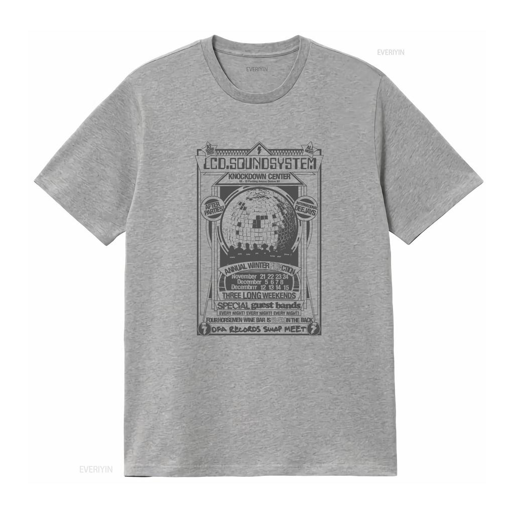 LCD Soundsystem 2024 Winter Annual Function T Shirt Full Size S 5XL with Knockdown Center Design and Party Details vintage
