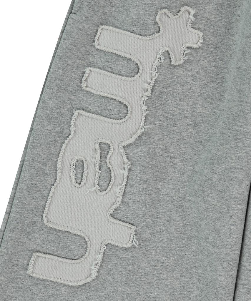 MAHAGRID Mah Cut Off Applique Sweatpant Gray(Mg2Fsmpa01A)