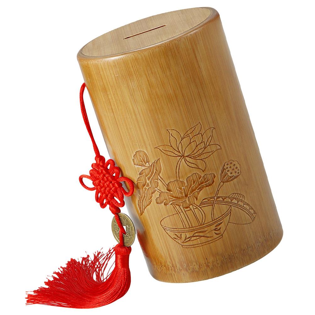 Украшения Контейнер Бамбук Копилка Детский Знакомства Домашние Украшения Китайские Монеты Товары Банки Для Сбережений