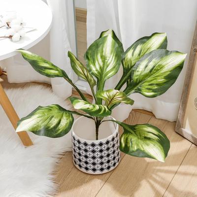 Реалистичные искусственные цветы, искусственные зеленые листья, DIY растение для садового декора