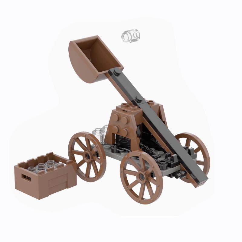 MOC Средневековые военные строительные блоки солдаты фигурки аксессуары костер палатка транспорт повозка боевой конь оружие кирпичи игрушка