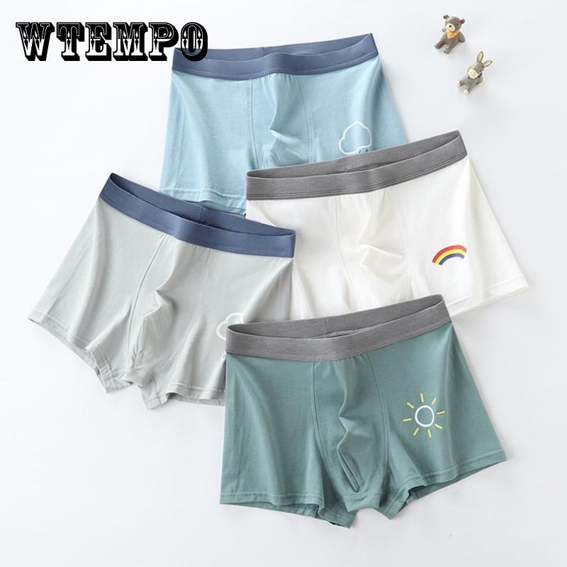 Подростковое нижнее белье для мужчин периода развития, хлопковые хлопковые боксеры для учащихся младших классов средней школы, От 13 до 16 лет, штаны-боксеры для больших мальчиков