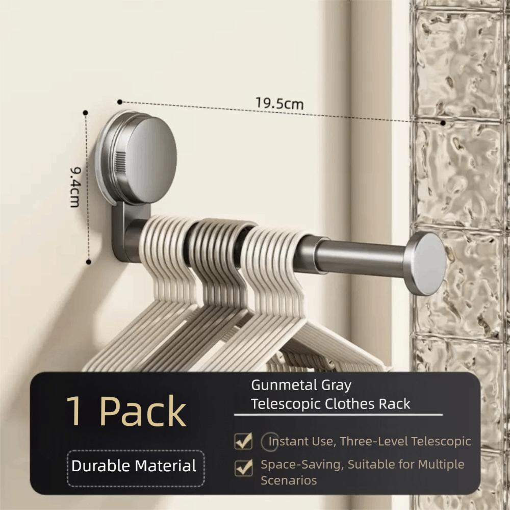 Suction Cup Installation Hanger Storage Rack Retractable Hanger Container Folding Rack Home