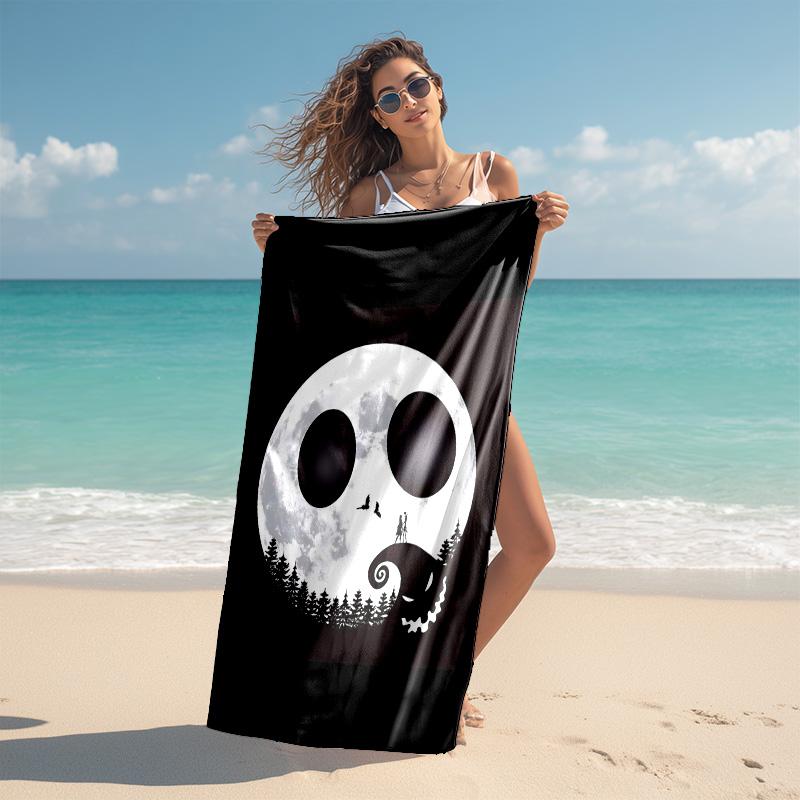1pc Nightmare Before Christmas Microfiber Beach Towels Quick Dry Towel Sand Beach Towels Pool for Travel Swim Pool. S7290139
