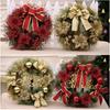 1 Pcs 30cm Red Christmas Flower Circle Door Decoration Hotel Restaurant Simulation Christmas Wreath Shopping Mall Decor Supplies