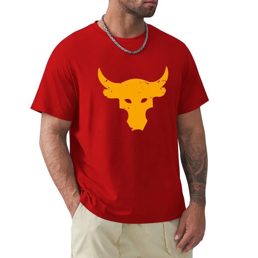 Футболка Brahma Bull The Rock Project Gym Men O-neck 100% Cotton Tshirts Tee Top