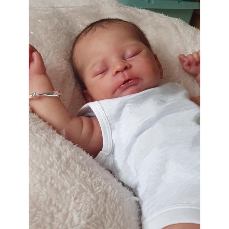 Кукла реборн 50 см для мальчика, Тимоти, спящий ребенок, высокое качество, Бытие, ручная роспись, кукла с видимыми венами, коллекционная художественная кукла