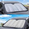 Автомобильный солнцезащитный козырек УФ 130x60 130x70см Защитная шторка Автомобильная солнцезащитная пленка Козырек на лобовое стекло Чехол-солнцезащита на лобовое стекло Солнцезащита