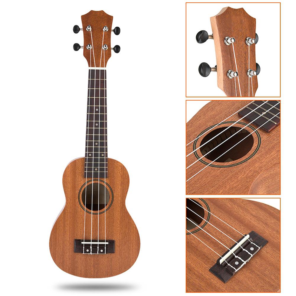 21 Inch Sapelli Ukulele 4 Strings Musical Instrument Toy Gift for Beginner Student Children Kid