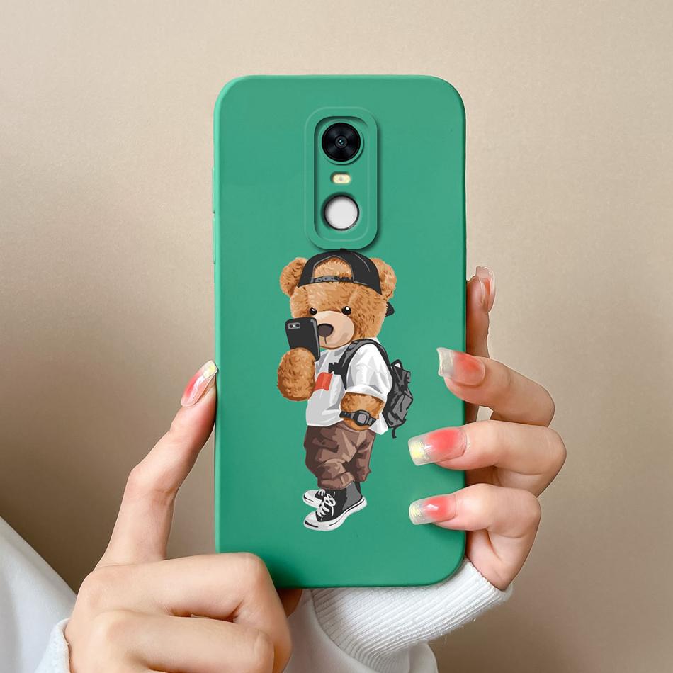 For Redmi Note5 Redmi5 Plus Phone Case Cartoon Liquid Silicone Full Coverage Anti Drop Funda For Redmi 5 Plus Note 5 Bumper Capa
