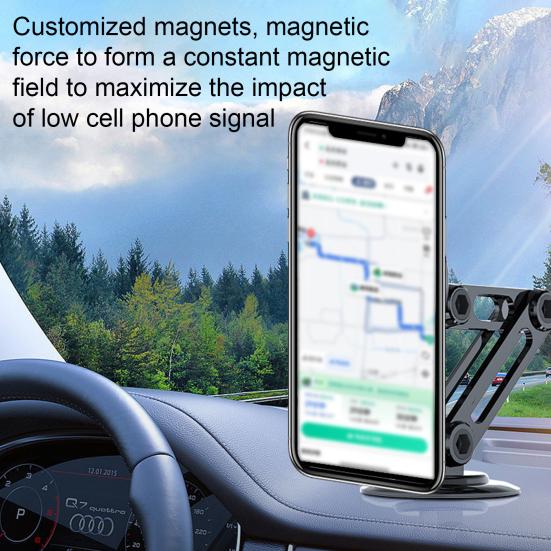 Magnetic Car Phone Holder Foldable Securely Car Phone Holder Mount Your Phone On Any Vehicle Auto Accessories