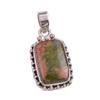 Natural Unakite Gemstone Handmade 925 Solid Sterling Silver Pendant 1.50" c1S23