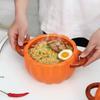 with Lid Halloween Pumpkin Bowl Ceramic Dessert Bowl Creative Pumpkin Casserole  Noodle