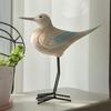 Sea Bird Figurine Tabletop Ornament Art Crafts Collection Retro Wooden Sculpture Decorative Statue
