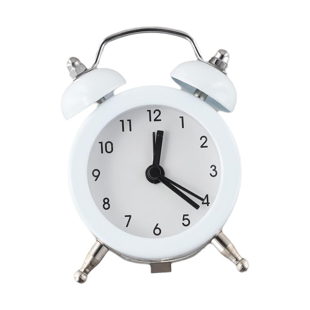 Classic Metal Material Double Bell Alarm Clock Rural Small Fresh Desktop Alarm Clock Event Holiday Small Gifts Desk Home Decor