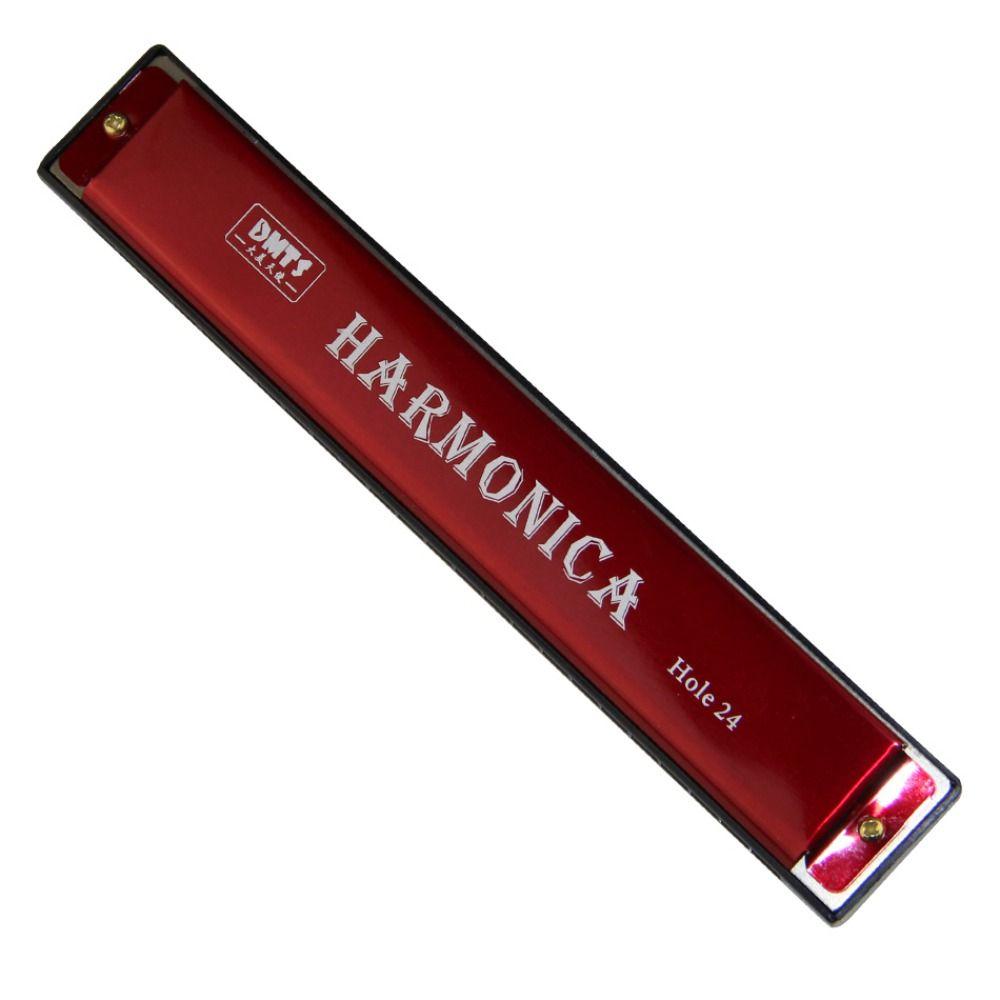 Tremolo Harmonica 24 Hole Harmonica Double Row Blues Harmonica C-key Harmonica Student