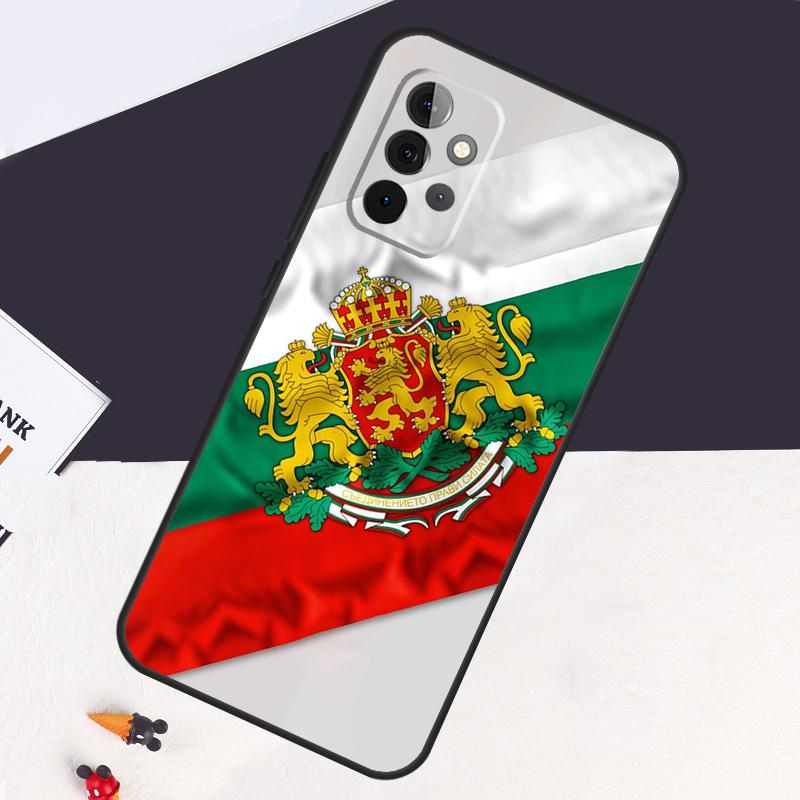 Чехол-паспортница с картой и флагом Болгарии для Samsung Galaxy A54 A34 A14 A52S A12 A22 A32 A52 A50 A51 A71 A13 A53 A33