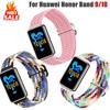Эластичный нейлоновый ремешок-соло для браслета Honor Band 10 для женщин и мужчин, плетеный ремешок-петля с металлической застежкой для Honor Band 9 Correa