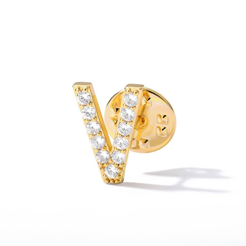 A-Z Letter Brooches For Women Initial Name Brooch Pins For Suit Shirt Collar Accessories Brooch Jewelry