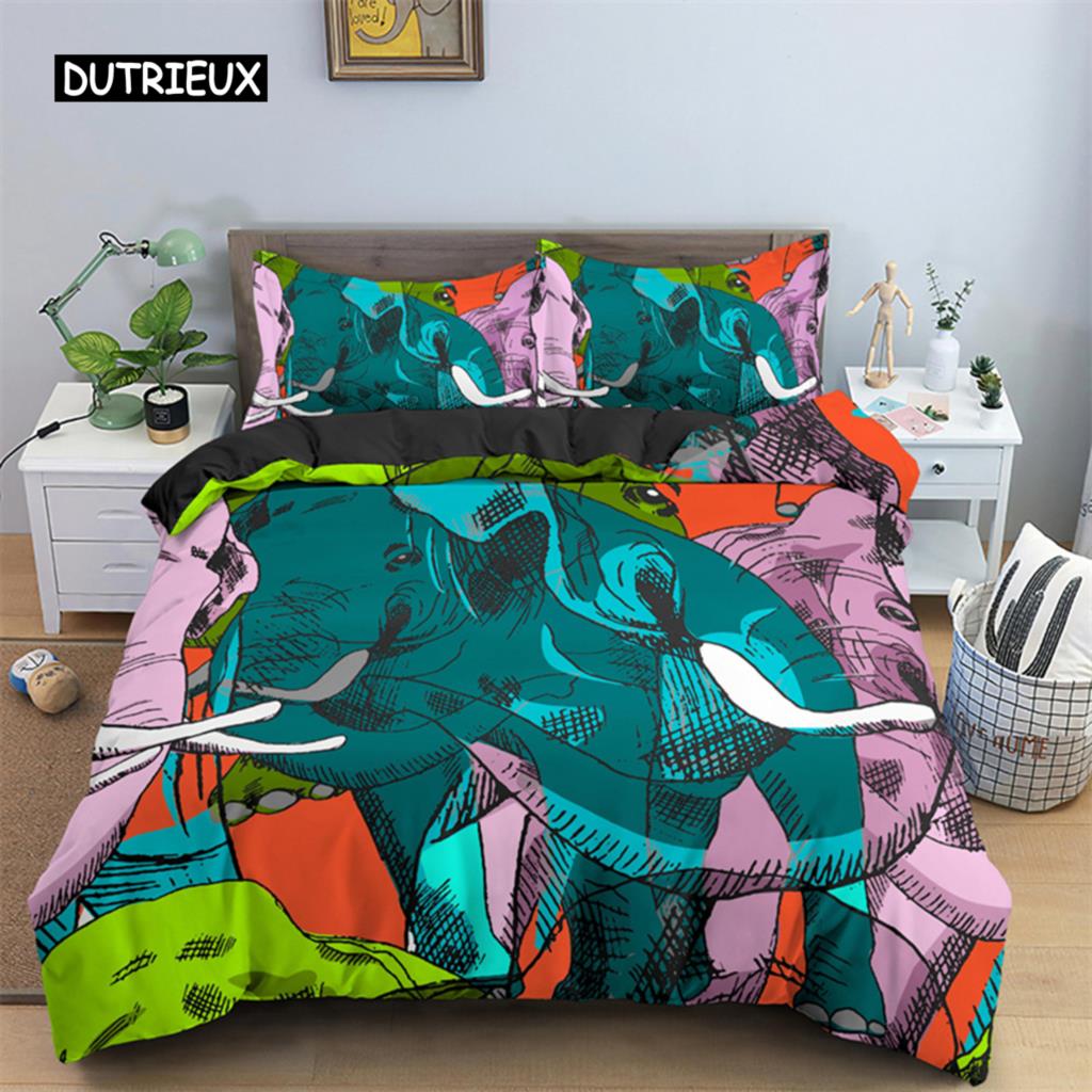 Пододеяльник с абстрактным человеческим лицом, двуспальный, двуспальный, из микрофибры, мистический рисунок, комплект постельного белья с психоделическим граффити