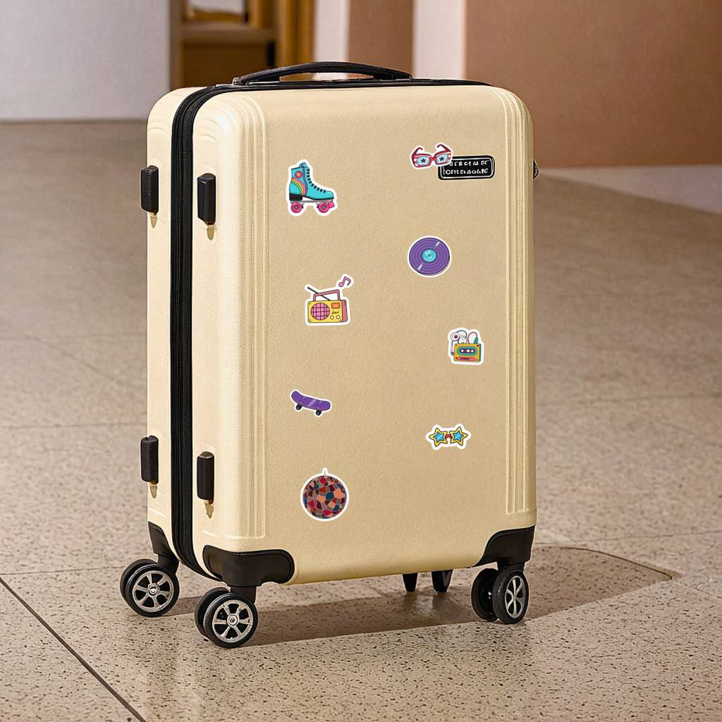 35pcs-50pcs Playful 80s Fashion Stickers Retro Retro Disco Teacher Reward Stickers DIY Stickers For Laptop Motorcycle Luggage