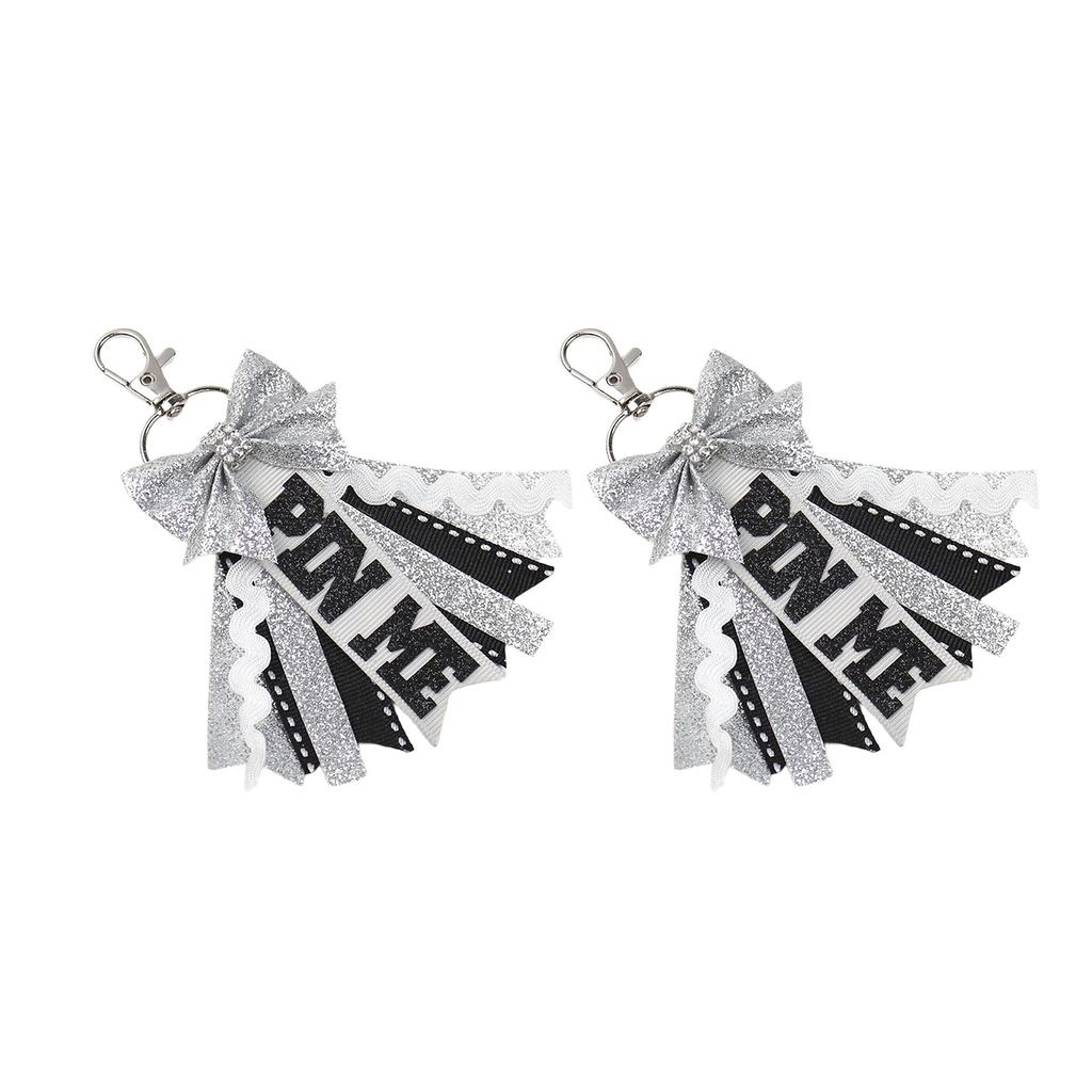 2 шт. Брелок Pin Me Cheer Спорт Блеск Красивый Командный Брелок с Бантиками Украшение для Сумки