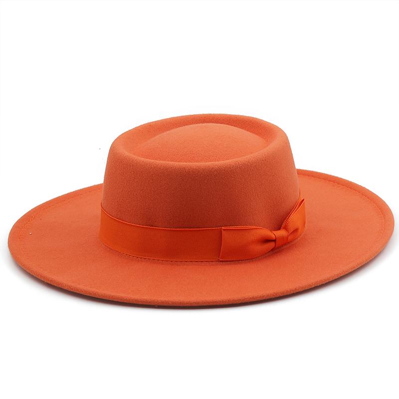 Новая шляпа Федора с широкими полями 8,5 см, джазовая шляпа, женская и мужская классическая фетровая шляпа-панама, однотонная британская фетровая шляпа, женская фетровая шляпа