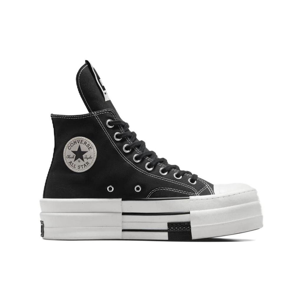 Converse Rick Owens x DRKSHDW DBL DRKSTAR Chuck 70 Высокие черные кроссовки унисекс Egret White A04954C