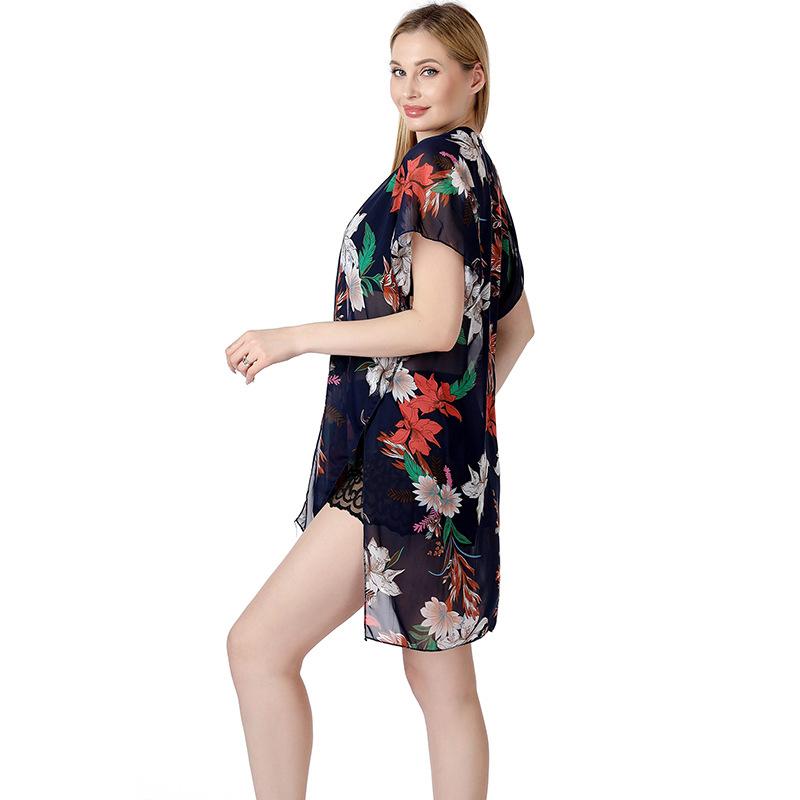 Womens Multiple Styles Beach Breathable Travel Floral Pattern Outdoor Sunscreen Shawl Fashion Leopard Pattern Summer Accessories