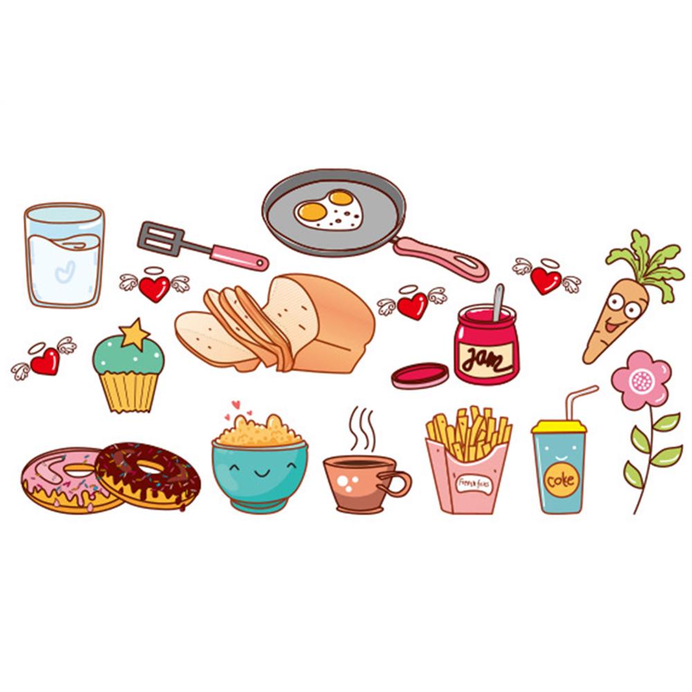 Съемный мультяшный кухонный товар, стикер на стену, кухонный шкаф, украшение на холодильник