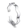 Smooth Bohemian Style Water Ripple Bracelet Bracelet Bracelet, Female Personalized Fashion Open Bracelet, Silver Plated Handpiece