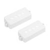 PATIKIL Bass Pickup Covers, 4-String, Plastic Closed Shell, Bass Guitar Parts, White, Pack of 2