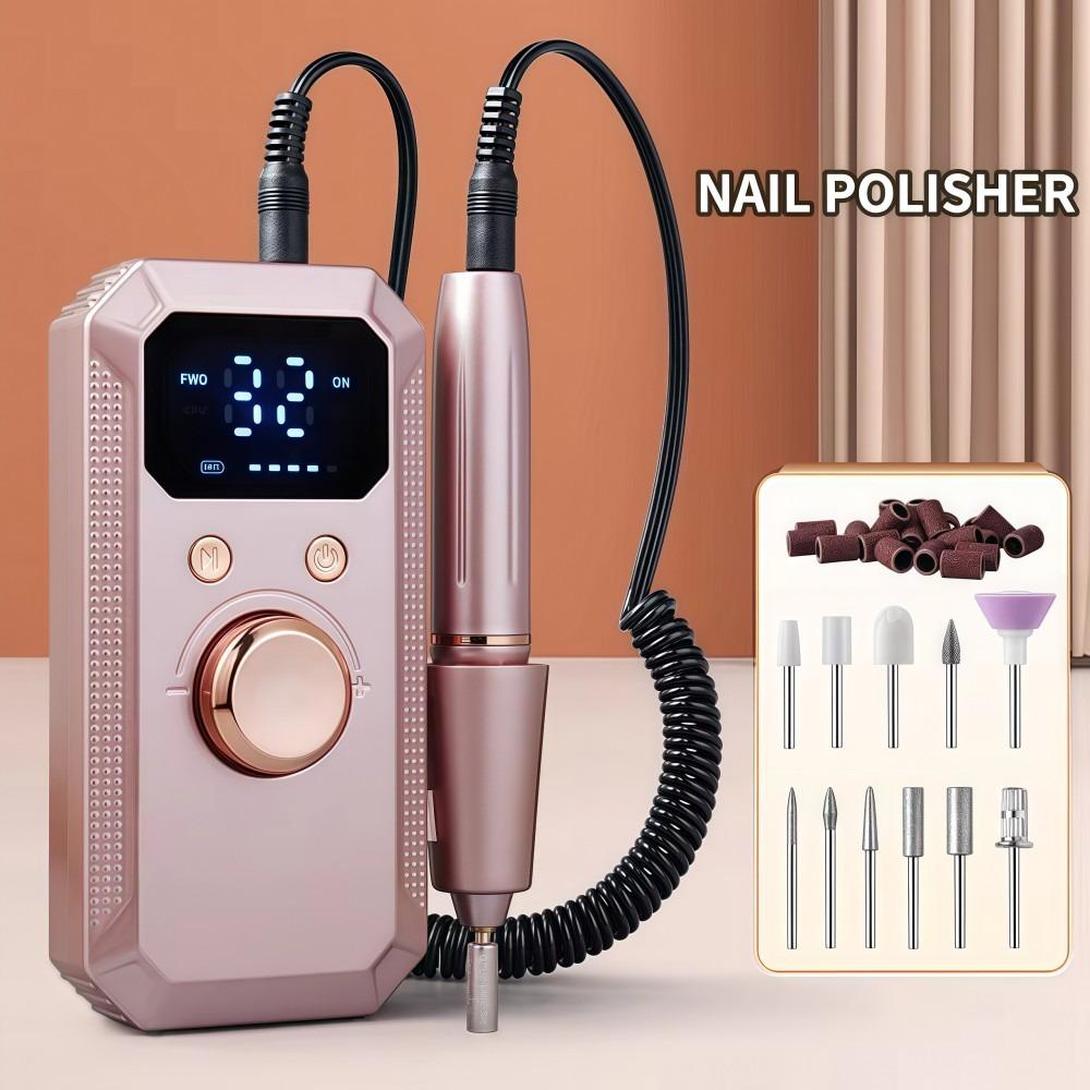 32 Speeds Electric Nail File LED Display Nail Grinder Electric Nail Polishing Grinder Nail Tools