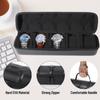 Watch Roll Travel Cases, Watch Travel Case,5 Slot Watch Roll Travel Case Organizer Display, Travel Watch Cases For Men and Women