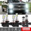 Для Silverado 1500 2500 HD 2004-2006 Комплект светодиодных ламп фар + противотуманных фар 6K