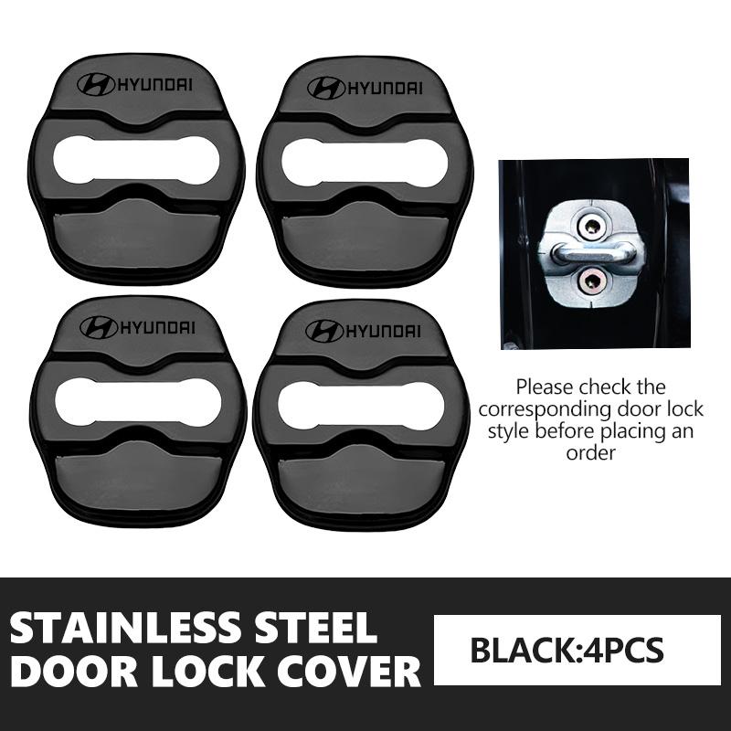 4pcs Car Door Lock cover Protect Buckle Cover Latch Stop Anti Rust For Hyundai NLINE I30 I20 Venue Tucson Kona IX35 I40 IX20 XX1
