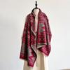 Winter Women's Fashion Warm Poncho Imitation Cashmere Thick Shawl Wrap Female Pashmina Blanket Bufanda Echarpe Scraf