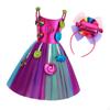 Candy Dress for Girls Lollipop Tulle Princess Up Carnival Festival Cosplay