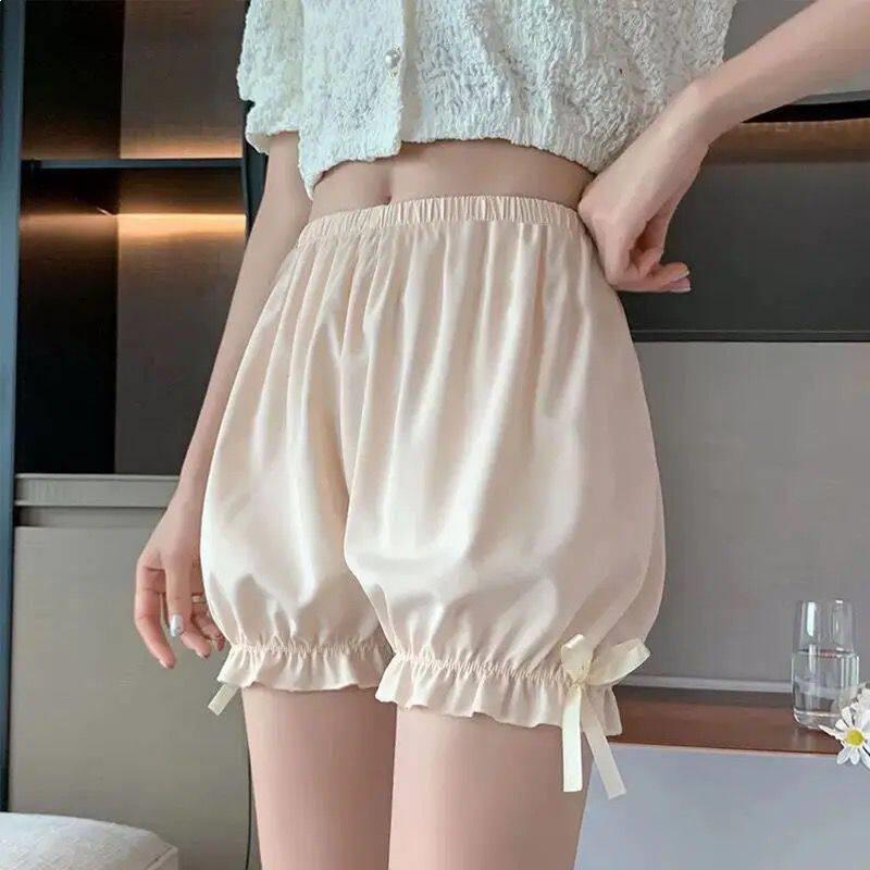 2025 Women's Summer Ice Silk Safety Lantern Shorts