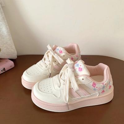 Летние сетчатые дышащие кеды женские новые на платформе белые туфли универсальные нишевые туфли-булочки милые