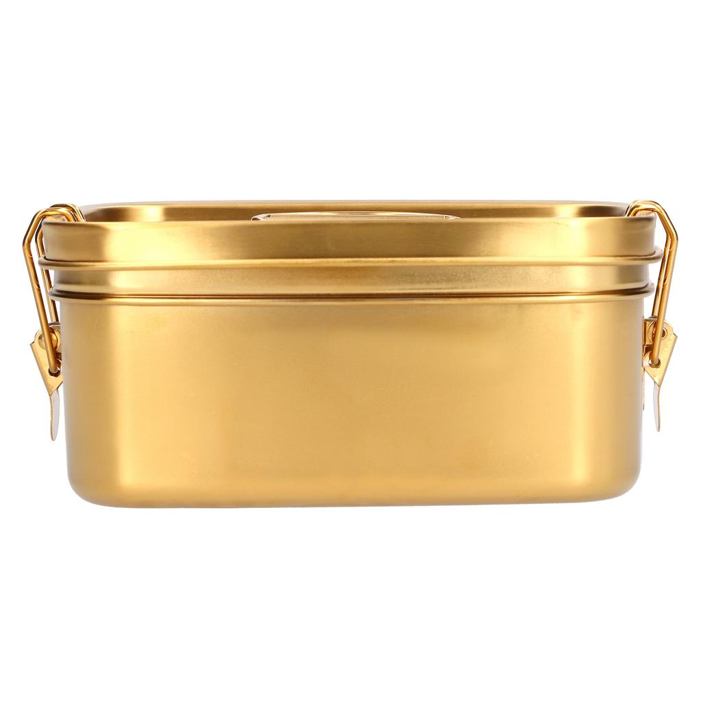 Ланч-бокс 1,5 л, 2-слойный, портативный, герметичный, из нержавеющей стали 304, контейнер для еды бенто, столовая посуда для дома, офиса, золото