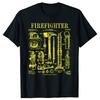 Funny Firefighter Fire Department Fireman Patent T-shirt Men Women Hip Hop Oversized T Shirt 100% Cotton Comfort T-shirts