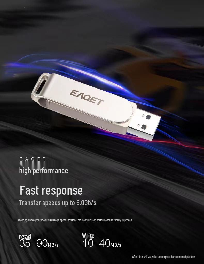 Высокоскоростная металлическая флешка Eaget F60 USB 3.0 - Доступна в 16 ГБ, 32 ГБ, 64 ГБ с возможностью гравировки