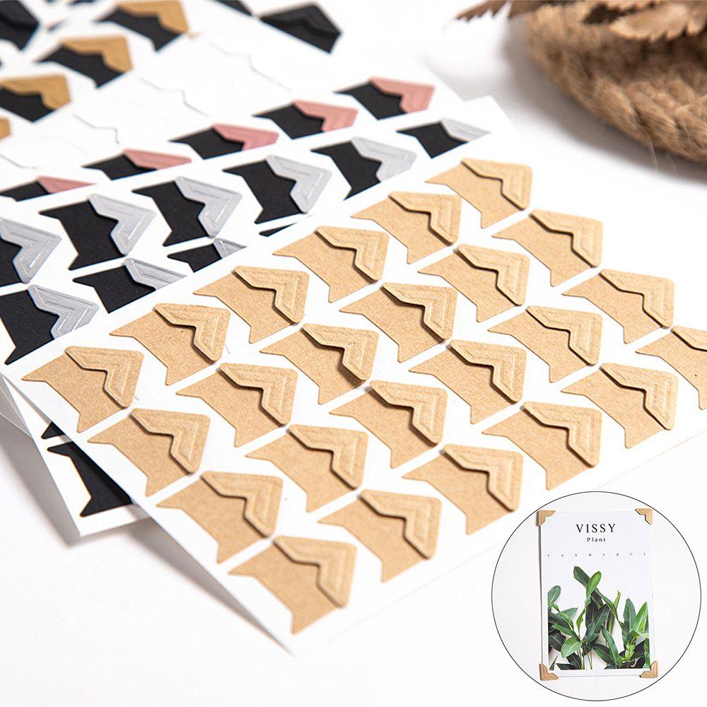 Ретро Аксессуары Крафт Бумага Украшение Скрапбукинг Фотоальбомы Рамка DIY Уголки-наклейки