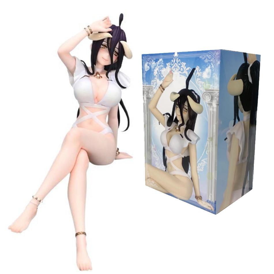 Anime Figure Albedo Sitting Swim Costume PVC Model Toy Adult Collectible Doll Statue Gift