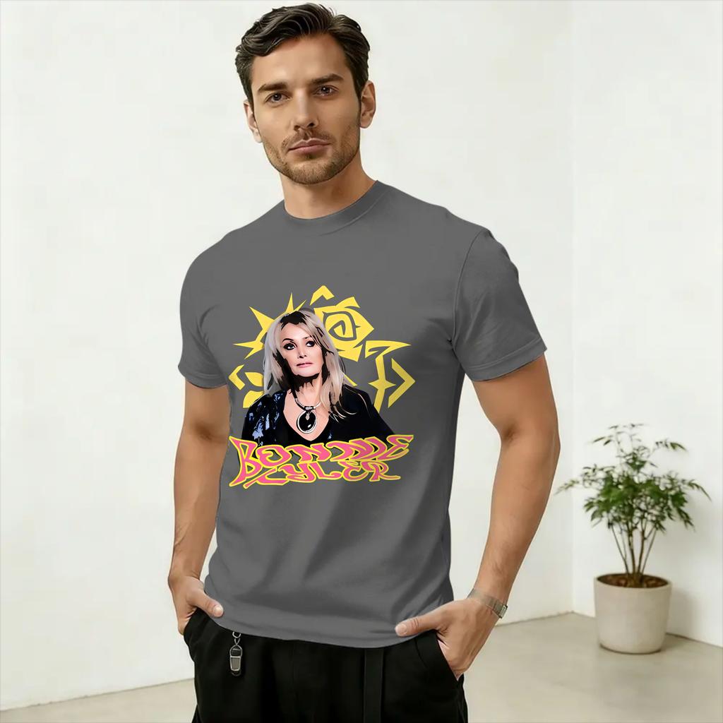 Forever Bonnie Tyler 1951 to 2026 Unisex's T Shirt Crazy Tee Shirt Short Sleeve Crewneck T-Shirts Pure Cotton Plus Size Tops