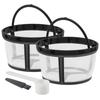 2pcs Reusable Nylon Coffee Filter Basket for Mr Coffee Machine with Brush Scoop 2-4 Cup High Temp Resistant