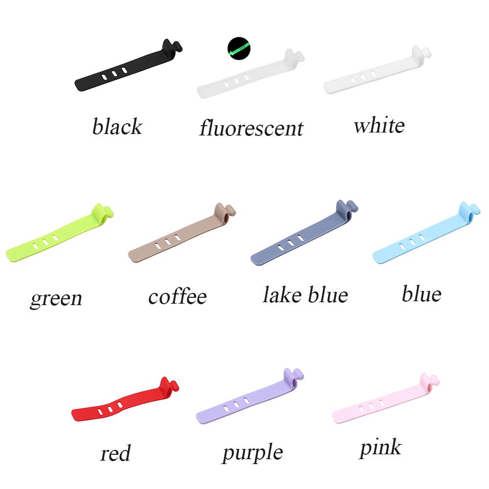 10 шт. Мягкий держатель для хранения наушников, сматывающее устройство для кабеля наушников, зажим для шнура, стяжка для USB-провода